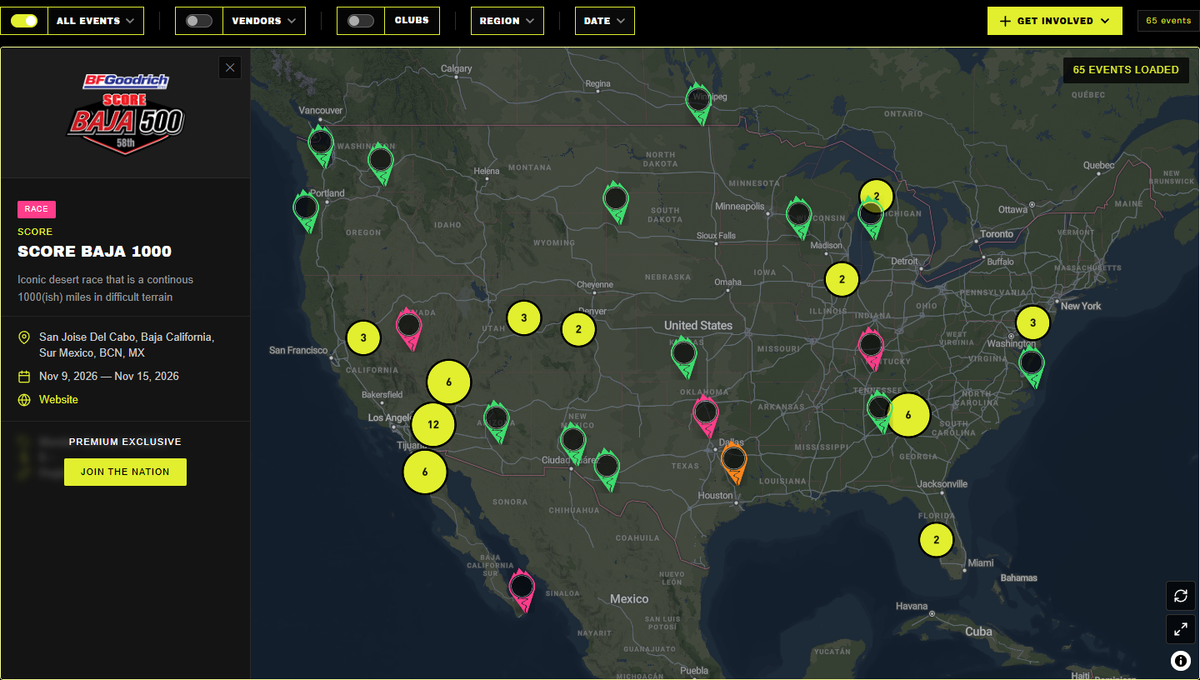 View the Raptor Nation map